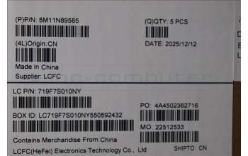 Lenovo 5M11N89585 MECH_ASM BL KB BK MG WW SWE/FIN PMX