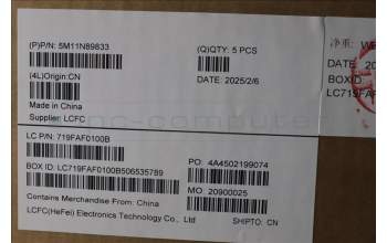 Lenovo 5M11N89833 MECH_ASM BL KB BK ARA LTN