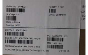 Lenovo 5M11N93204 MECH_ASM BL KB BK WW NORDIC LTN