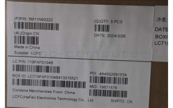 Lenovo 5M11N93222 MECH_ASM BL KB BK WW SWS LTN