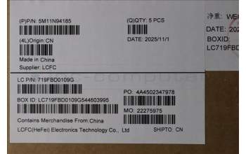 Lenovo 5M11N94185 MECH_ASM FRU KB GRE BL(CHY)US Bk