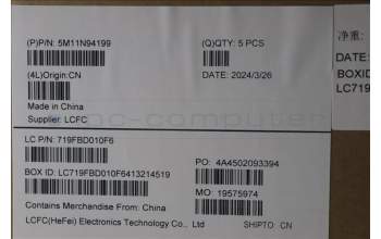 Lenovo 5M11N94199 MECH_ASM FRU KB ITA BL(SRX)UK Bk