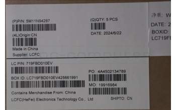 Lenovo 5M11N94287 MECH_ASM FRU KB UKR BL(SRX)US Bk