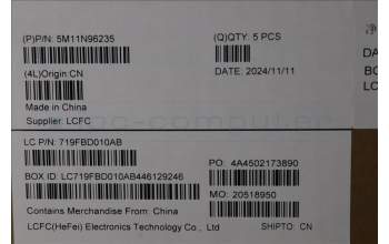 Lenovo 5M11N96235 MECH_ASM FRU KB UK BL(SRX)UK AG