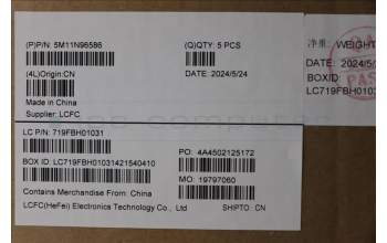 Lenovo 5M11N96586 MECH_ASM FRU KBD CCV EURO ENG (LTN)US BK