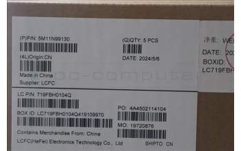 Lenovo 5M11N99130 MECH_ASM FRU KBD CCV FRA BL(LTN) UK BK