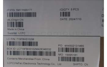 Lenovo 5M11N99177 MECH_ASM FRU KBD CCV RUS BL(LTN) US BK