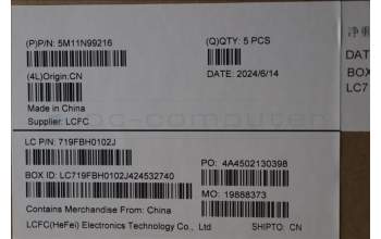 Lenovo 5M11N99216 MECH_ASM FRU KBD CCV UK BL(CHY) UK BK