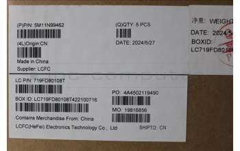 Lenovo 5M11N99462 MECH_ASM BL KB BK LA SPA SRX