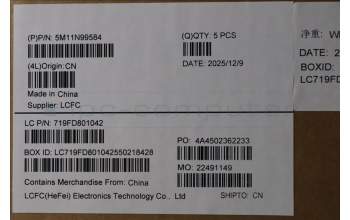 Lenovo 5M11N99584 MECH_ASM BL KB BK WW EURO ENG CHY