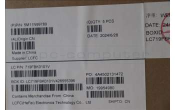 Lenovo 5M11N99789 MECH_ASM FRU KBD CCV SWE/FIN (LTN) UK BK