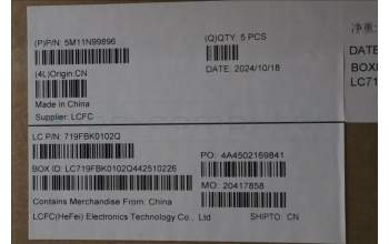 Lenovo 5M11N99896 C-Cover with keyboard, Switzerland, Black, Backlight, UK