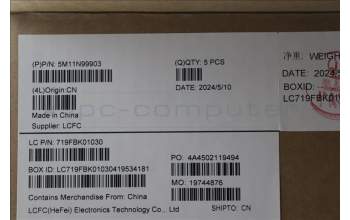 Lenovo 5M11N99903 MECH_ASM FRU KBD CCV UK BL(LTN) UK BK