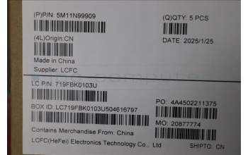 Lenovo 5M11N99909 MECH_ASM FRU KBD CCV ILD BL(LTN) UK BK