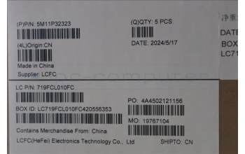 Lenovo 5M11P32323 MECH_ASM FRU BEL BL (SRX) UK BK