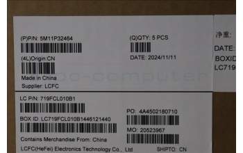 Lenovo 5M11P32464 MECH_ASM FRU UK BL (CHY) UK BK