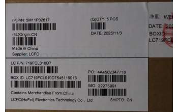 Lenovo 5M11P32617 MECH_ASM FRU FRA BL (CHY) UK AG