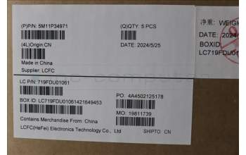 Lenovo 5M11P34971 MECH_ASM GRP_KBD_BZL_GER_WL_LG_CHY