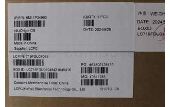 Lenovo 5M11P34993 MECH_ASM GRP_KBD_BZL_UK_WL_LG_CHY