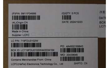 Lenovo 5M11P34999 MECH_ASM GRP_KBD_BZL_BUL_WL_LG_LTN