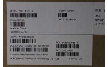 Lenovo 5M11P35011 MECH_ASM GRP_KBD_BZL_HUN_WL_LG_LTN