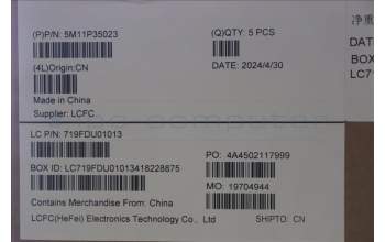 Lenovo 5M11P35023 MECH_ASM GRP_KBD_BZL_SPA_WL_LG_LTN