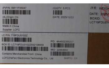 Lenovo 5M11P35047 MECH_ASM GRP_KBD_BZL_HBW_WW_LG_CHY