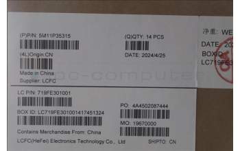 Lenovo 5M11P35315 Lenovo LCD Module,14\",WUXGA,Touch,Anti-Glare,IPS,500nit,100%SRGB