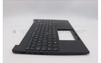 Lenovo 5M11P68335 C-Cover with keyboard, Italian, Black, Backlight, UK