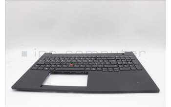 Lenovo 5M11P68336 C-Cover with keyboard, Italian, Black, Backlight, UK