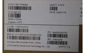 Lenovo 5M11P68362 C-Cover with keyboard, Spanish, Black, Backlight, UK