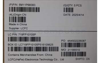 Lenovo 5M11P68383 MECH_ASM BL KB NP BK UK CHY