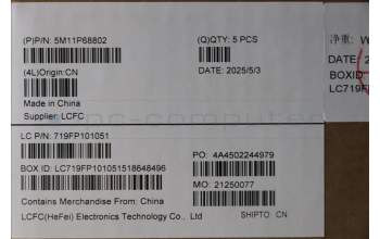 Lenovo 5M11P68802 MECH_ASM BL KB NP BK WW NORDIC CHY