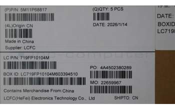 Lenovo 5M11P68817 MECH_ASM BL KB NP BK WW RUS PMX