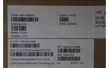 Lenovo 5M11P69073 MECH_ASM BL KB GY WW EURO ENG LTN