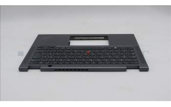 Lenovo 5M11P69084 C-Cover with keyboard, German, Grey, Backlight, WWAN, UK