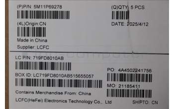 Lenovo 5M11P69278 MECH_ASM BL KB BK/GY GER SRX