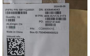 Lenovo 5M11Q25551 MECH_ASM GRP_KBD_BZL_ENG_WL_BK_CHY