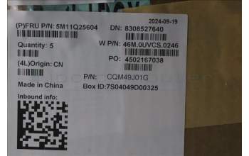 Lenovo 5M11Q25604 MECH_ASM GRP_KBD_BZL_RUS_WL_BK_LTN