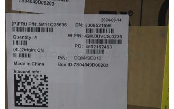 Lenovo 5M11Q25636 MECH_ASM GRP_KBD_BZL_NOR_WL_BK_SRX