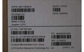 Lenovo 5M11Q53816 MECH_ASM KBD Ccvr HUN BK BL SRX UK BK