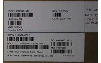 Lenovo 5M11Q54493 MECH_ASM BL KB BK BRL SRX