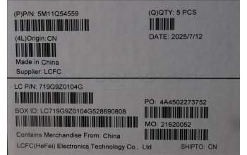 Lenovo 5M11Q54559 MECH_ASM BL KB BK FRA SRX