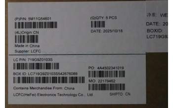 Lenovo 5M11Q54601 MECH_ASM BL KB BK HUN SRX