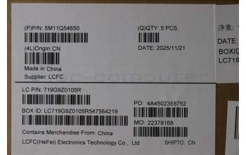 Lenovo 5M11Q54650 MECH_ASM BL KB BK NOR SRX