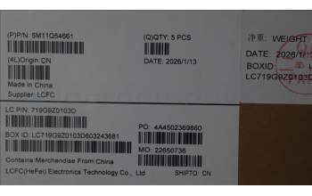 Lenovo 5M11Q54661 MECH_ASM BL KB BK NORDIC TRI