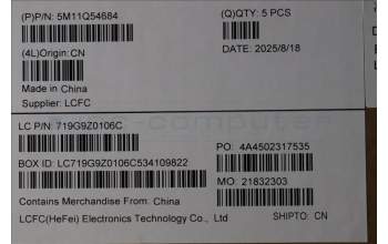 Lenovo 5M11Q54684 MECH_ASM BL KB BK SLV SRX