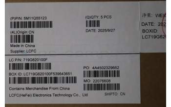 Lenovo 5M11Q55123 MECH_ASM FRU ASM Ccover FRA FP DFN