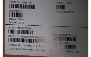 Lenovo 5M11Q55195 MECH_ASM FRU ASM Ccover DEN FP LTN