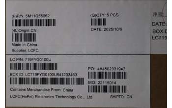 Lenovo 5M11Q55962 MECH_ASM GRP_KBD_BZL_UK_WL_DB_CHY